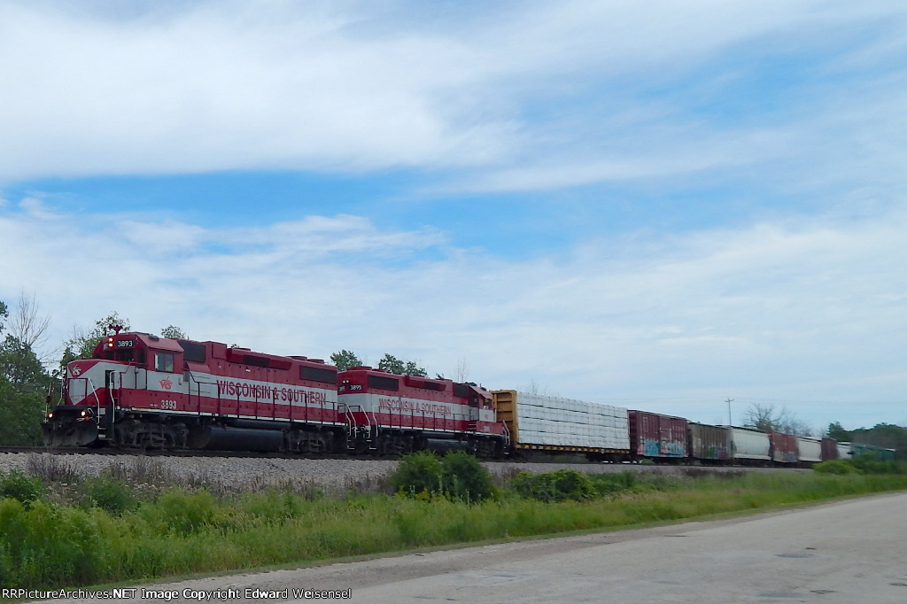 L249 pulls northwest across the county line